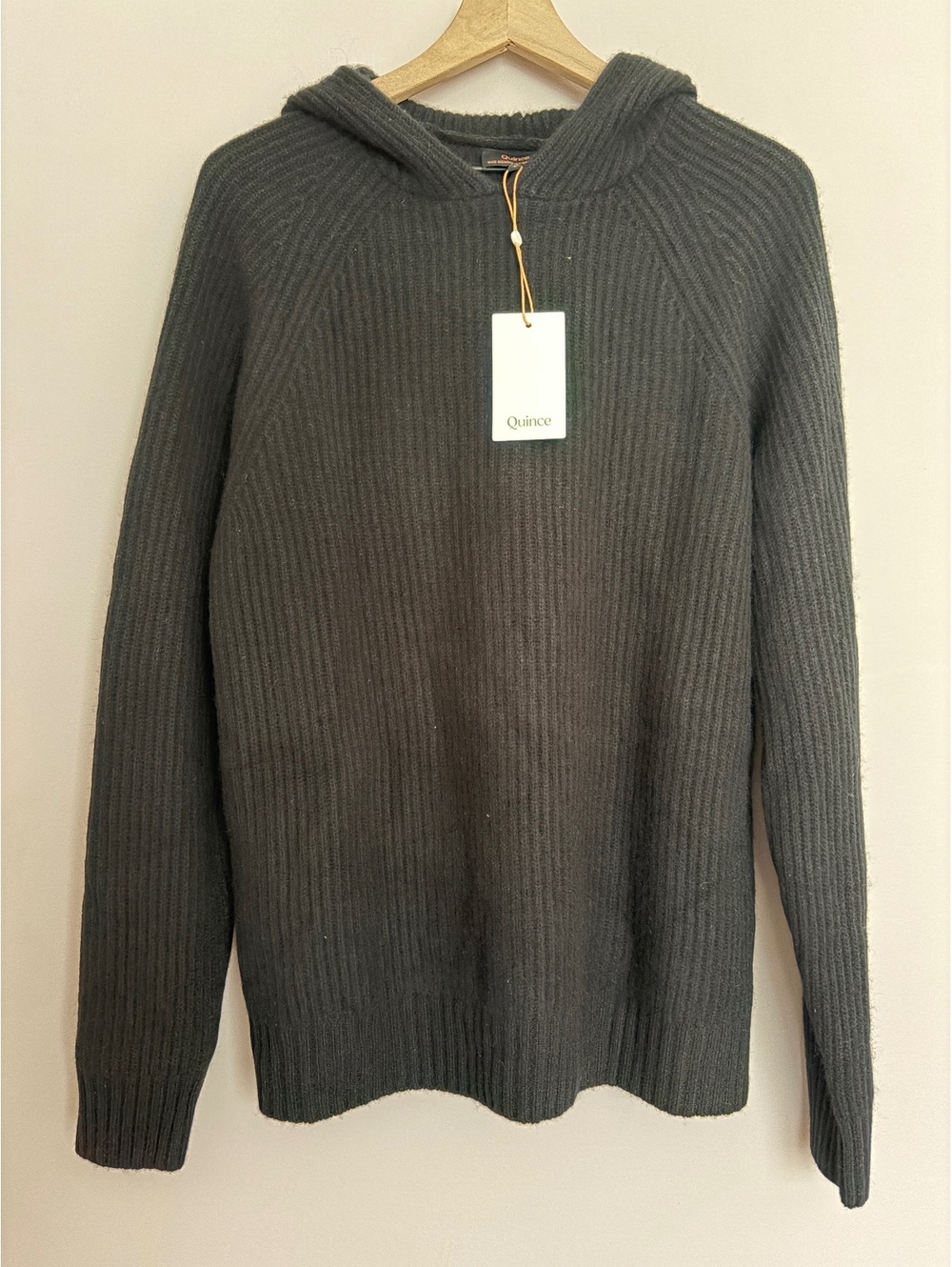 NWT Quince Men's Mongolian Cashmere Fisherman Pullover Hoodie Large - Picture 2 of 4